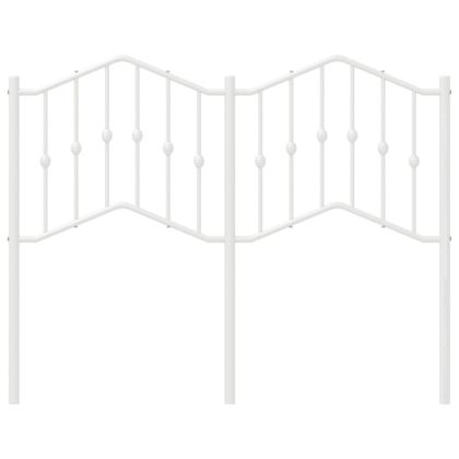 Метална табла за глава, бяла, 120 см