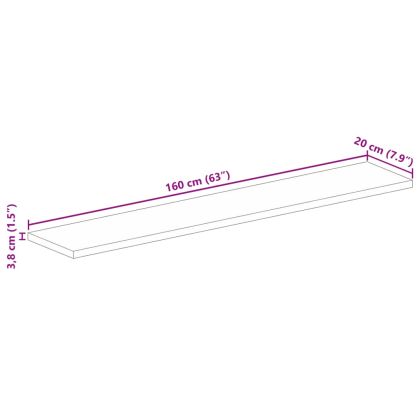 Плот за маса, 160x20x3,8 см, правоъгълен, акация масив