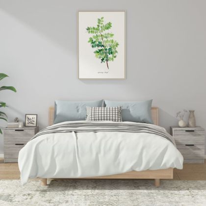 Нощни шкафчета, 2 бр, сив сонома, инженерно дърво