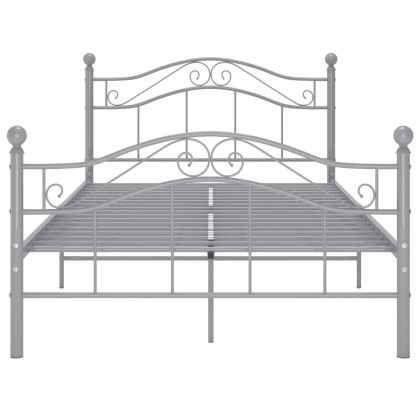 Рамка за легло, сива, метал, 120x200 cм