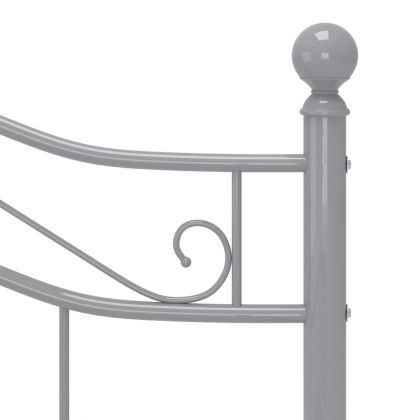 Рамка за легло, сива, метал, 120x200 cм