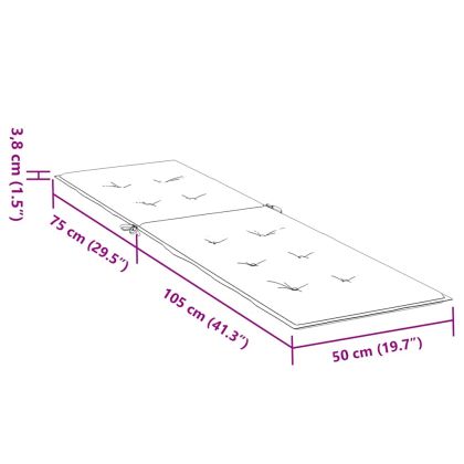 Възглавница за стол шезлонг меланж зелена (75+105) x 50 x 4 см плат