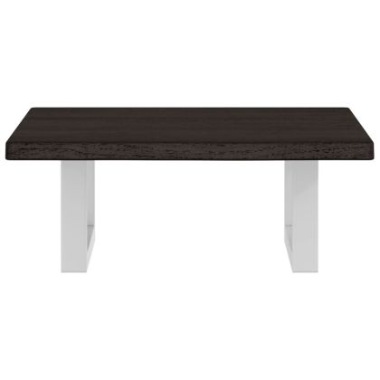 Стенен рафт за мивка, стомана и масивно дърво дъб