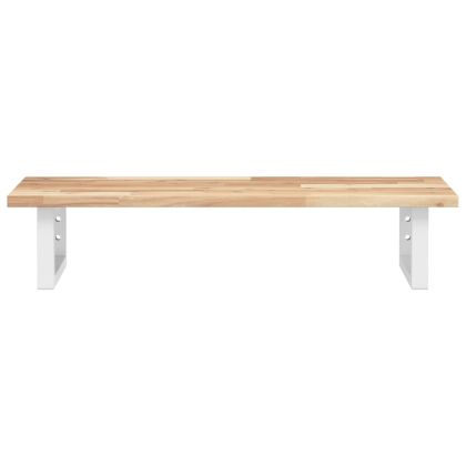 Стенен рафт за мивка, стомана и масивно дърво акация