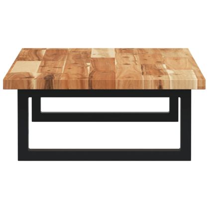 Стенен рафт за мивка, стомана и масивно дърво акация