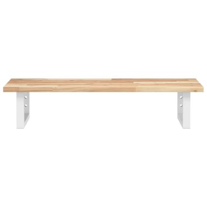 Стенен рафт за мивка, стомана и масивно дърво акация