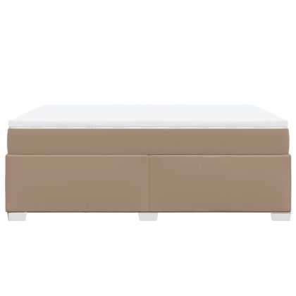 Боксспринг легло с матрак,капучино, 160x200 см, изкуствена кожа