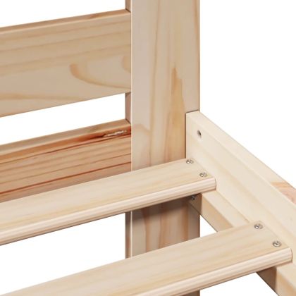 Рамка за легло без матрак, 135x190 см, масивна чамова дървесина