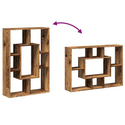 Библиотека, старо дърво, 63x20x90 см, инженерно дърво