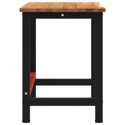 Работна маса светлокафяв 140x60x81,5 см дъб масив