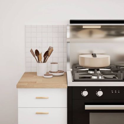 Кухненски работен плот, 40x63,5x2,7 см, дъб масив, правоъгълна