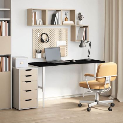 Плот за бюро, тъмнокафяв, 220x90x4 см, дъб масив, правоъгълна