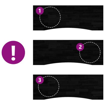 Плот за бюро, тъмнокафяв, 220x90x4 см, дъб масив, правоъгълна