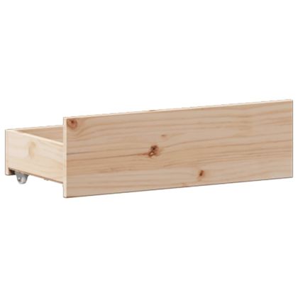 Легло с етажерка за книги, без матрак, 135x190 см, бор масив