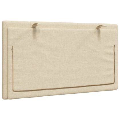 Мека табла за легло Hanko, кремава, 90 см, плат