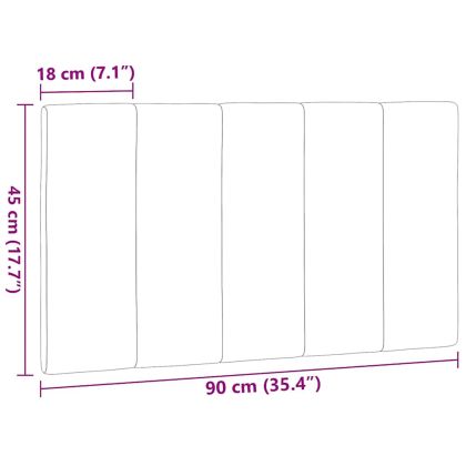 Мека табла за легло Hanko, кремава, 90 см, плат