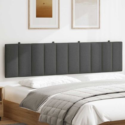 Мека табла за легло Hanko, тъмносива, 200 см, плат