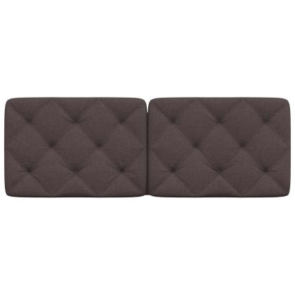 Мека табла за легло, тъмнокафява, 140 см, плат