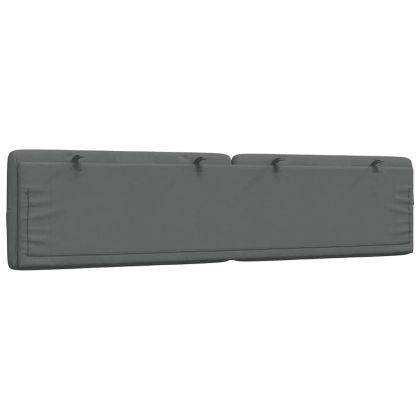 Мека табла за легло, тъмносива, 200 см, плат