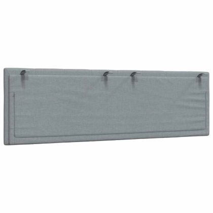 Мека табла за легло Hanko, светлосива, 160 см, плат