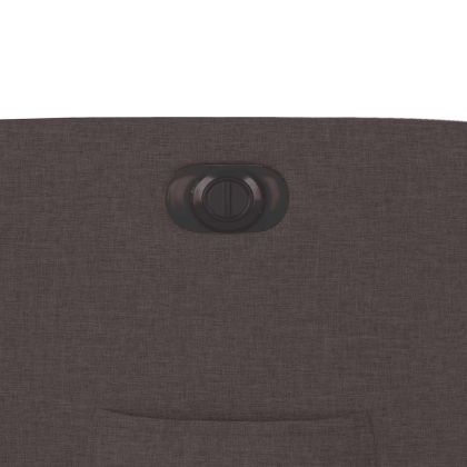 Електрически реклайнер стол, тъмнокафяв, текстил