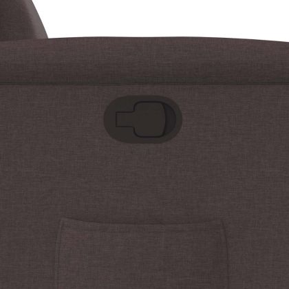 Изправящ реклайнер стол, тъмнокафяв, текстил