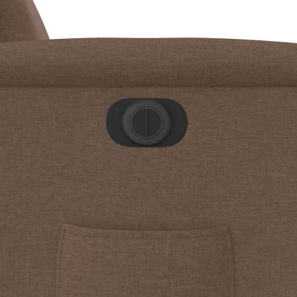 Електрически наклоняем стол, кафяв, текстил