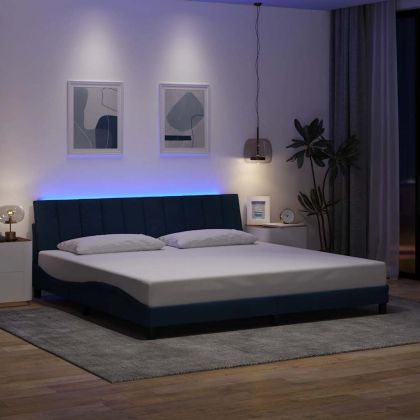 Рамка за легло без матрак Hanko, синя, 200x200 см, плат