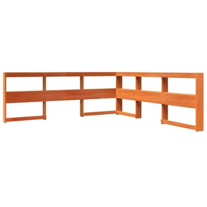 Легло с етажерка за книги, без матрак, 180x200 см, бор масив