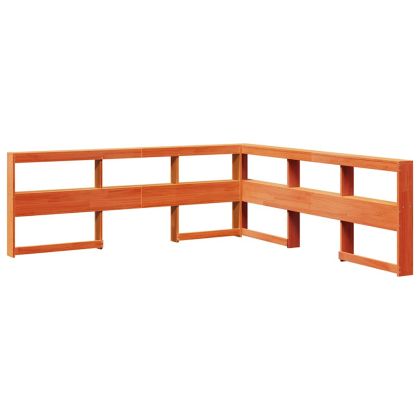 Легло с етажерка за книги, без матрак, 180x200 см, бор масив