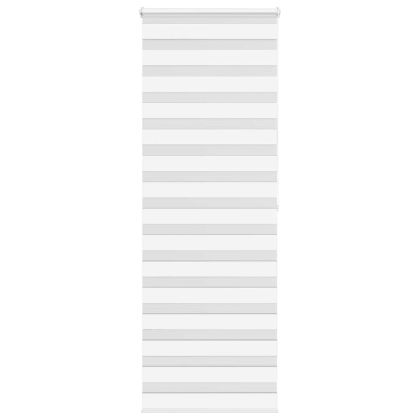 Зеброва щора бял 70x200 см ширина на плата 65,9 cm полиестер