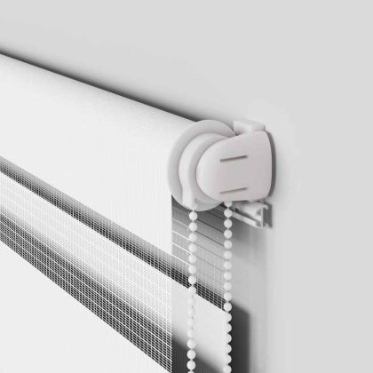 Зеброва щора бял 115x230 см Ширина на плата 110,9 см полиестер