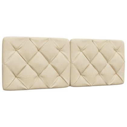 Рамка за легло без матрак, кремава, 140x190 см, плат