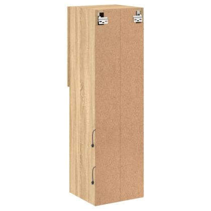 ТВ шкафове с LED осветление 2 бр дъб сонома 30,5x30x102 см