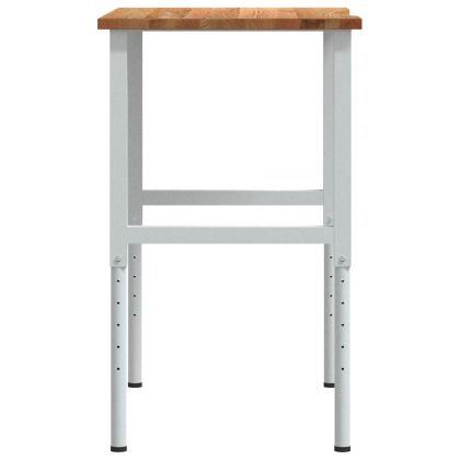 Работна маса светлокафява Дъб от масивна дървесина