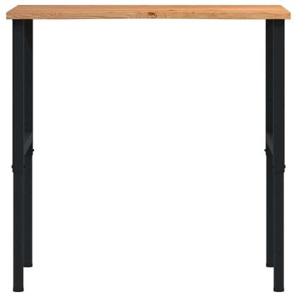 Работна маса светлокафява Дъб от масивна дървесина