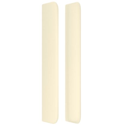 Горна табла с уши, кремава, 147x16x118/128 см, изкуствена кожа