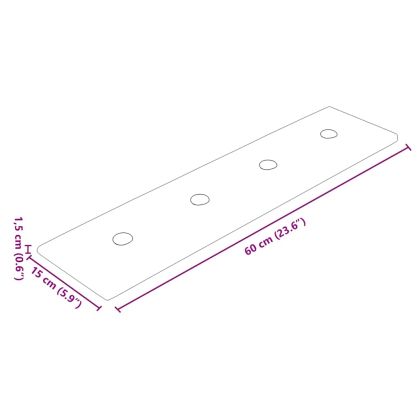 Стенни панели 12 бр червени 60x15 см изкуствена кожа 1,08 м²