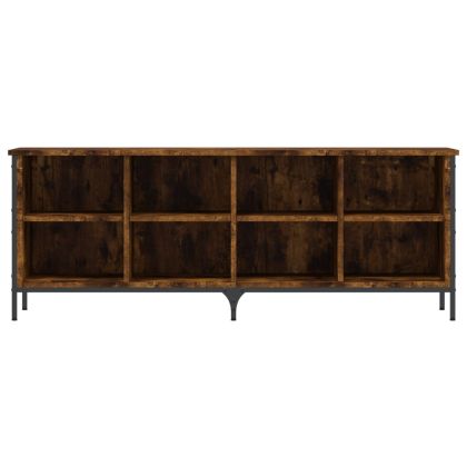 Шкаф за обувки, опушен дъб, 131x35x50 см, инженерно дърво