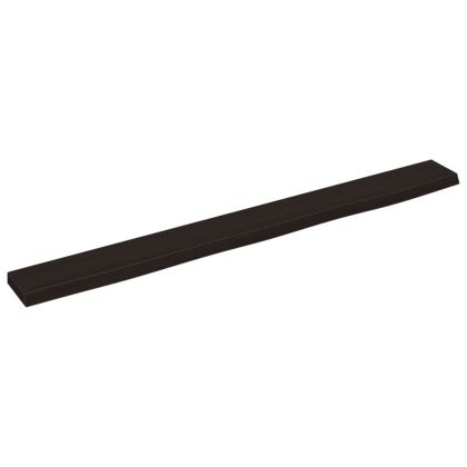 Стенен рафт тъмнокафяв 100x10x2 см обработен масивен дъб