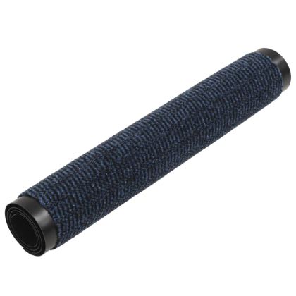 Правоъгълни изтривалки 2 бр усукани влакна 90x150 см сини