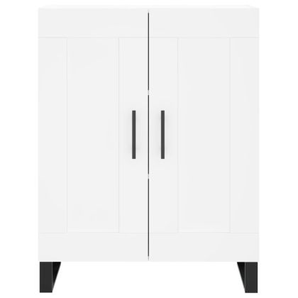 Висок шкаф, бял, 69,5x34x180 см, инженерно дърво