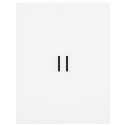 Висок шкаф, бял, 69,5x34x180 см, инженерно дърво