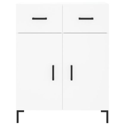 Висок шкаф, бял, 69,5x34x180 см, инженерно дърво