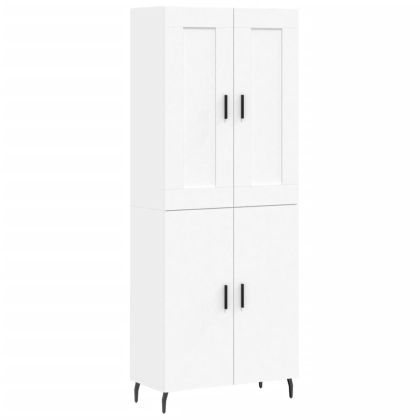 Висок шкаф, бял, 69,5x34x180 см, инженерно дърво