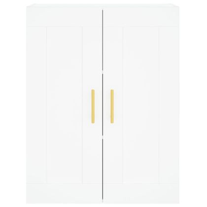 Висок шкаф, бял, 69,5x34x180 см, инженерно дърво