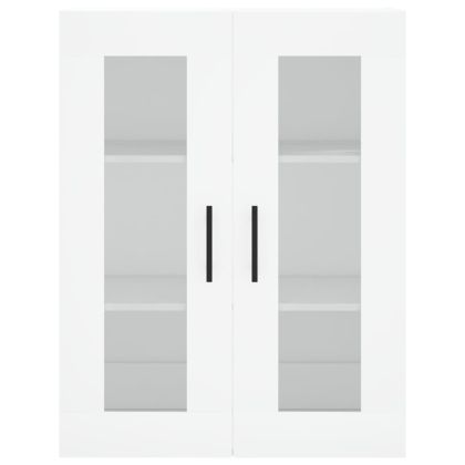 Висок шкаф, бял, 69,5x34x180 см, инженерно дърво