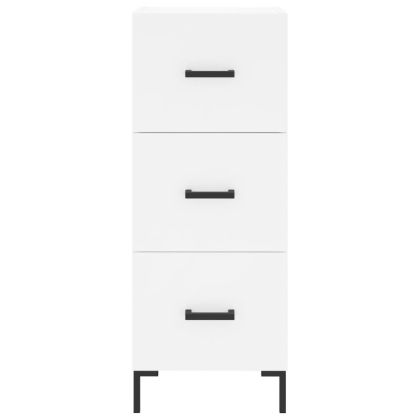 Висок шкаф, бял, 34,5x34x180 см, инженерно дърво