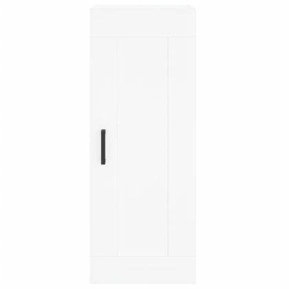 Висок шкаф, бял, 34,5x34x180 см, инженерно дърво