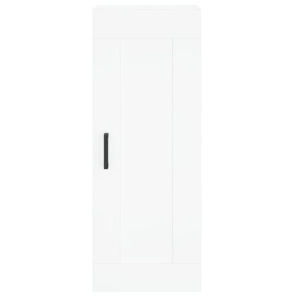 Висок шкаф, бял, 34,5x34x180 см, инженерно дърво